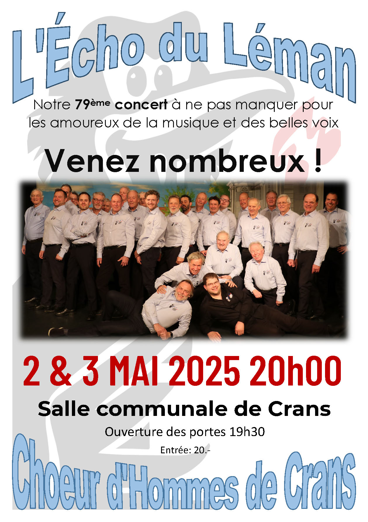 Affiche du prochain concert